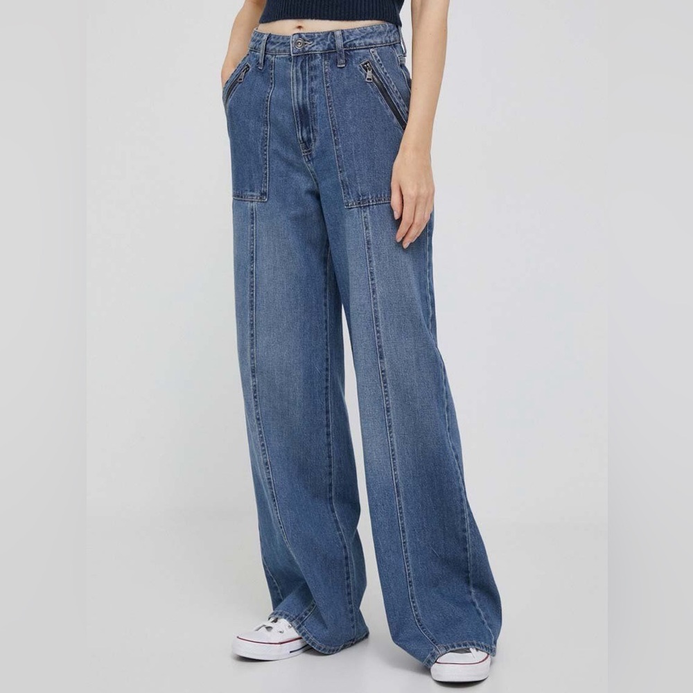 DKNY Jeans High-waisted Wide Leg Denim